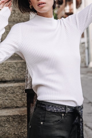 Pull en laine Pryma - Blanc