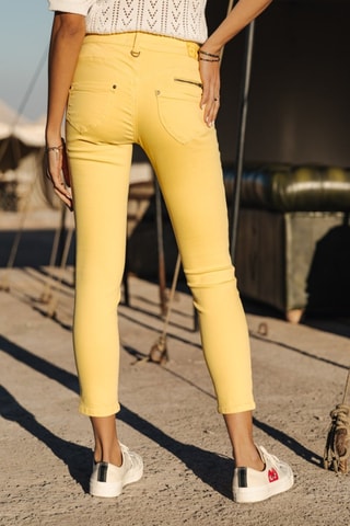Calças 7/8 Alexa Cropped New Magic Color - Amarelo