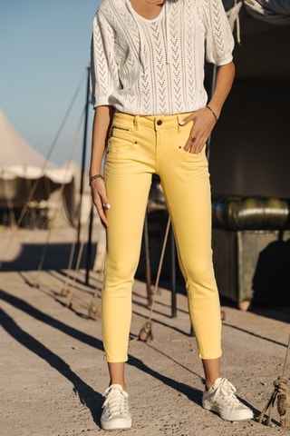 Calças 7/8 Alexa Cropped New Magic Color - Amarelo
