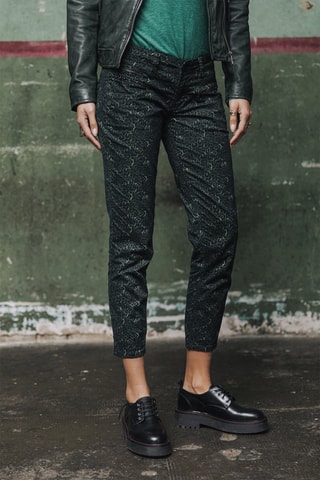 Calças super slim Alexa Cropped Flubber Preto