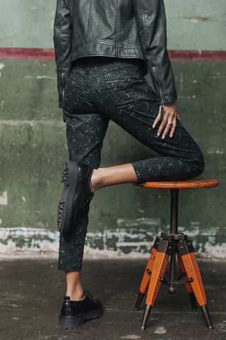 Calças super slim Alexa Cropped Flubber Preto