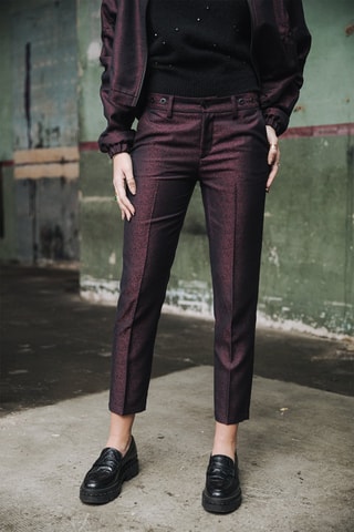 Calças slim Claudia Darkside Vermelho