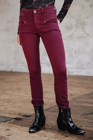 Calças Alexa High Waist New Magic Color - Cor-de-vinho