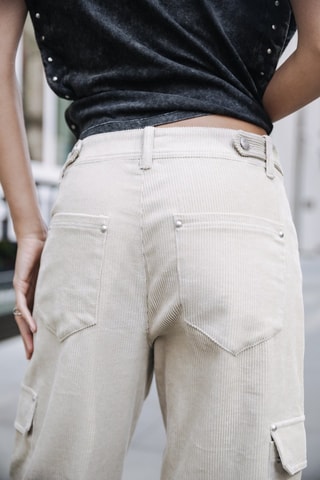 Calças Moxie Corduroy - Bege