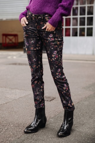 Calças Alexa High Waist Cropped Fiory - Multicor