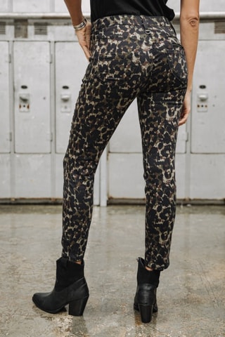 Calças Alexa High Waist Cropped Marsh - Caqui