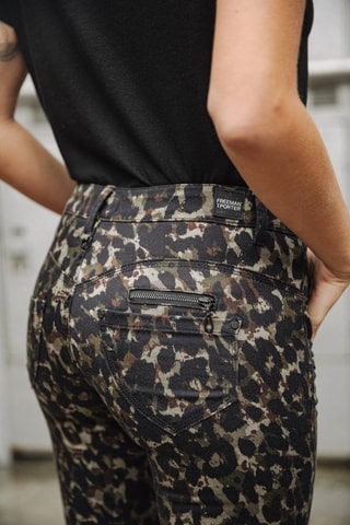 Calças Alexa High Waist Cropped Marsh - Caqui