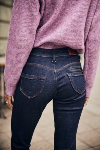 Jean Alexa High Waist Cropped S-SDM - Bleu foncé