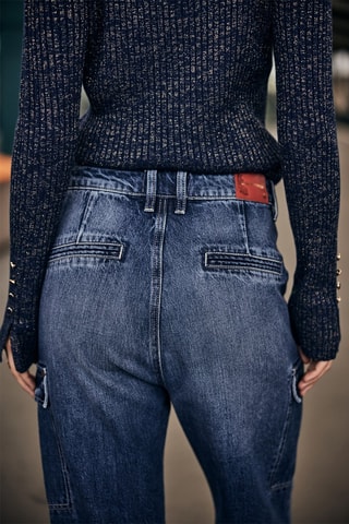 Calças de ganga direitas Olga Denim Azul