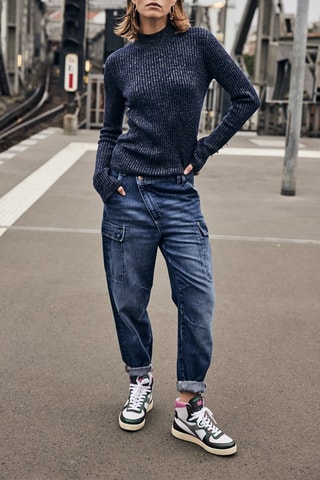 Calças de ganga direitas Olga Denim Azul