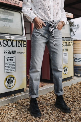 Calças de ganga boyfriend Jannet Denim Azul