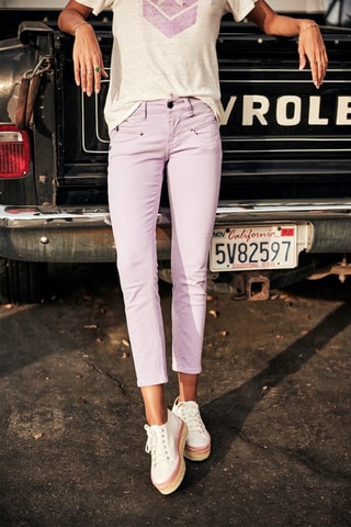 Jean slim Alexa Cropped New Magic Color - Mauve