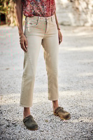 Calças de ganga bootcut 7/8 Darla Canyon Bege