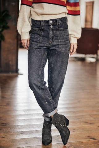 Calças de ganga 7/8 Edita Denim - Azul-escuro