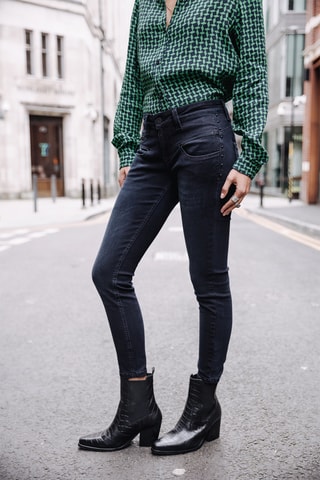 Jean slim 7/8 Alexa Cropped S-SDM - Bleu foncé