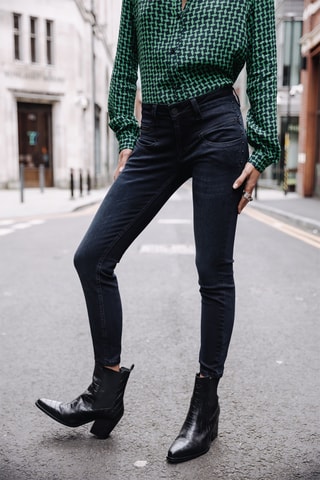 Jean slim 7/8 Alexa Cropped S-SDM - Bleu foncé