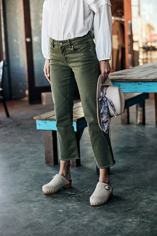 Calças de ganga bootcut Norma California Verde-escuro