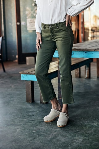 Calças de ganga bootcut Norma California Verde-escuro