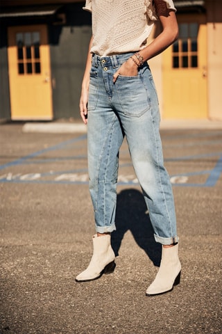 Calças de ganga boyfriend 7/8 Edita Denim Azul
