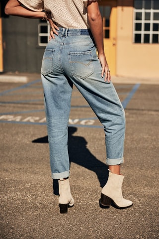 Calças de ganga boyfriend 7/8 Edita Denim Azul