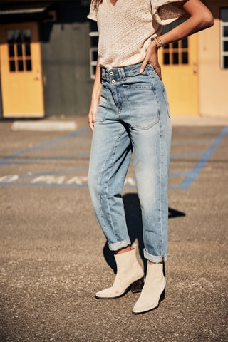 Calças de ganga boyfriend 7/8 Edita Denim Azul