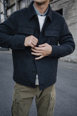 Veste en laine Izak Woolen - Anthracite