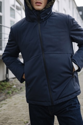 Veste imperméable à capuche Belleau Neo - Bleu marine