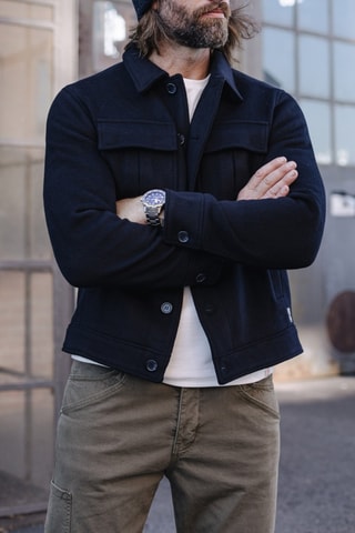 Veste en laine Izak Cosy - Bleu nuit