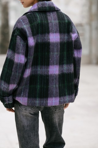 Casaco Vicky Plaid - Violeta e preto
