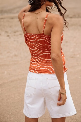 Top Treem Deserty - Orange et blanc