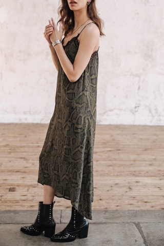 Vestido Mia Pythonia - Verde e preto