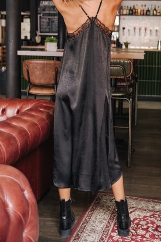 Vestido Mia Bicolor - Preto