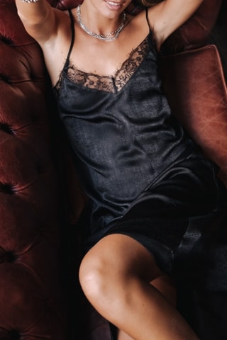 Vestido Mia Bicolor - Preto