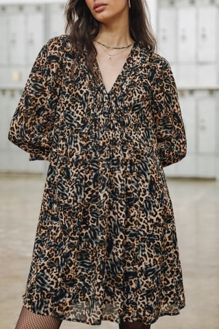 Vestido amplo Juna New Leo - Bege