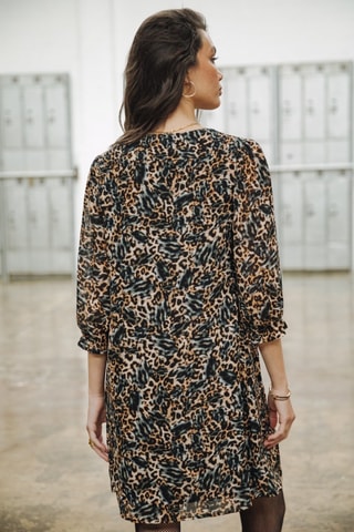 Vestido amplo Juna New Leo - Bege