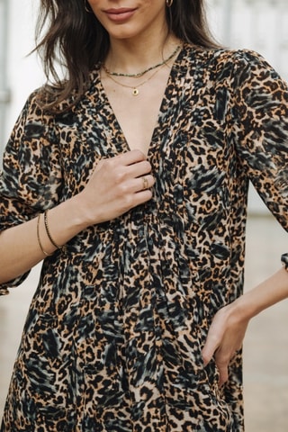 Vestido amplo Juna New Leo - Bege