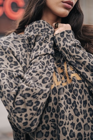 Vestido-sweat Randsy Leo Chicago - Caqui
