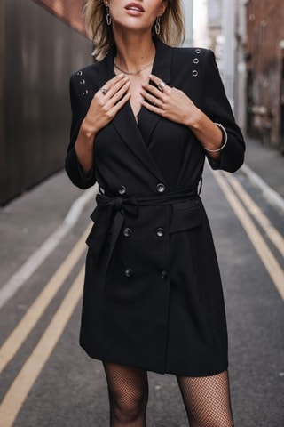 Vestido curto Ranita Circle - Preto