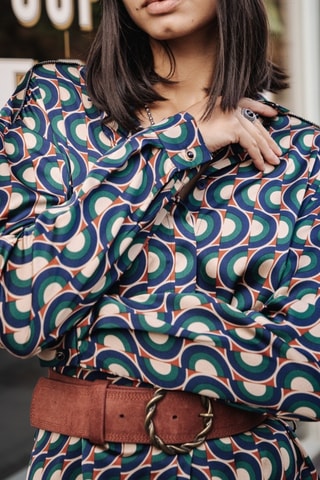 Vestido-camisa Rawen Disk - Bege