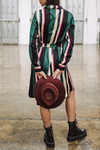 Vestido-camisa Razel Stripes - Verde