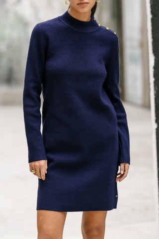 Vestido direito Reliane Plain - Azul