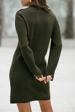 Vestido direito Reliane Plain - Verde-escuro