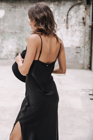 Vestido comprido Romentica Lace - Preto
