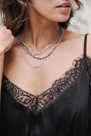 Vestido comprido Romentica Lace - Preto