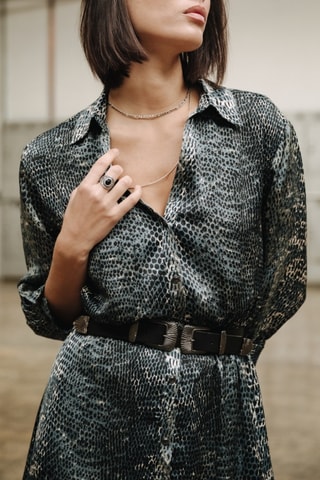 Vestido-camisa Ruffine Appaloosa - Azul