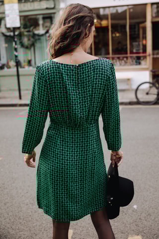 Vestido Ryless Windmill - Azul-marinho e verde