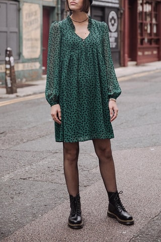 Vestido trapézio Rayane Clover Verde
