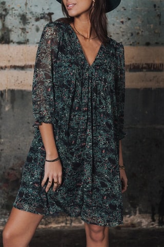 Vestido - Azul e preto