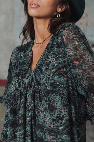 Vestido - Azul e preto