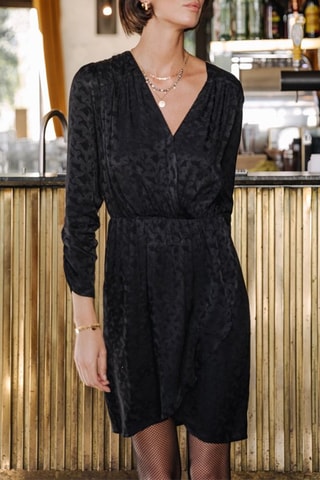 Vestido Zita Jacquard Preto
